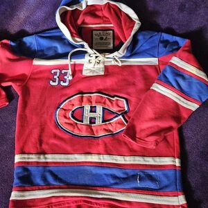 Patrick Roy Montreal Canadiens knit hoodie sweater